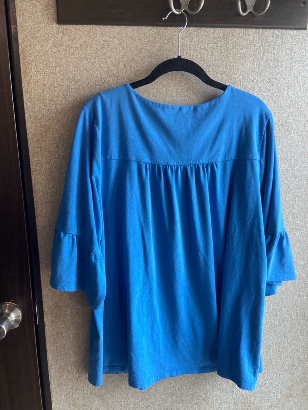 J. Jill blue bell sleeve 3/4 sleeve top shirt size XL casual comfortable spring - Picture 5 of 5